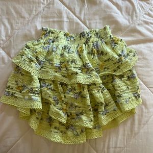 Aerie skirt floral mini love shack fancy skirt